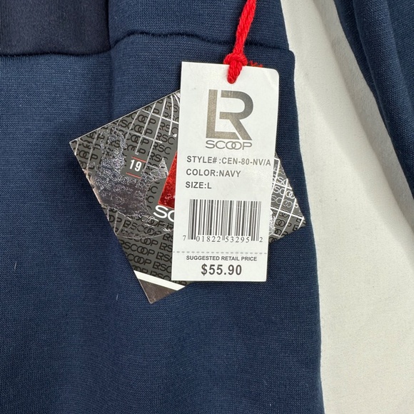 LR SCOOP Men's Nasa Crewneck Navy Gold Sweater Size L - Picture 2 of 3